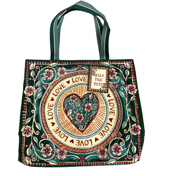 Brighton Bella Tile Tote Bag ‘Believe In Love’ NWT - Picture 3 of 13